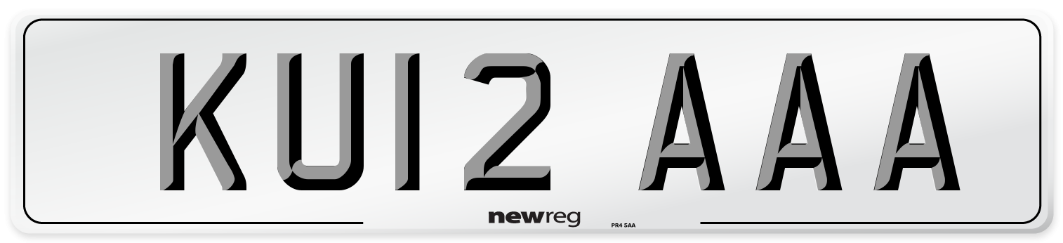KU12 AAA Number Plate from New Reg